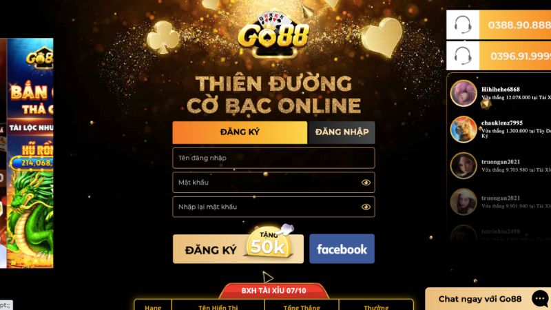 Các chương trình khuyến mãi mới nhất trên trang web 88Xeng Games - 88Xeng